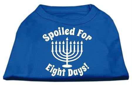 Spoiled for 8 Days Screenprint Dog Shirt Blue XS (8)