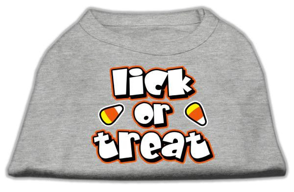 Lick Or Treat Screen Print Shirts Grey L (14)