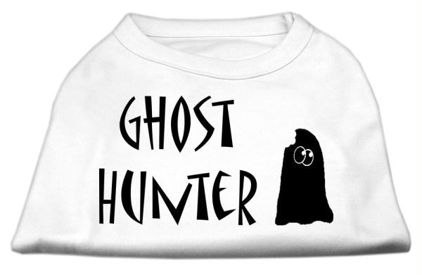 Ghost Hunter Screen Print Shirt White with Black Lettering XS (8)