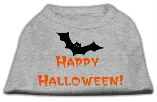 Happy Halloween Screen Print Shirts Grey XXL (18)