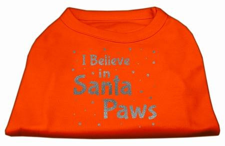 Screenprint Santa Paws Pet Shirt Orange Med (12)