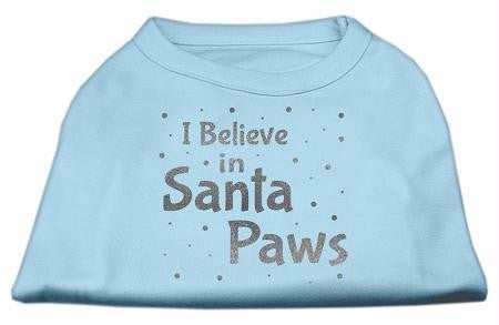 Screenprint Santa Paws Pet Shirt Baby Blue XXL (18)