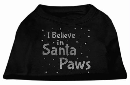 Screenprint Santa Paws Pet Shirt Black XXL (18)