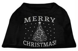 Shimmer Christmas Tree Pet Shirt Black Lg (14)