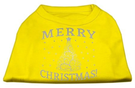 Shimmer Christmas Tree Pet Shirt Yellow Lg (14)