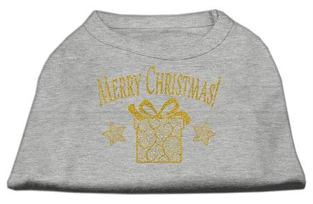 Golden Christmas Present Dog Shirt Grey Lg (14)