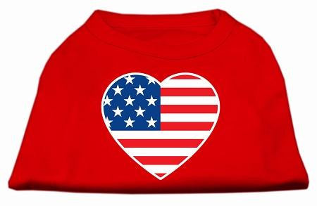 American Flag Heart Screen Print Shirt Red XXXL (20)