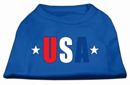 USA Star Screen Print Shirt Blue Lg (14)