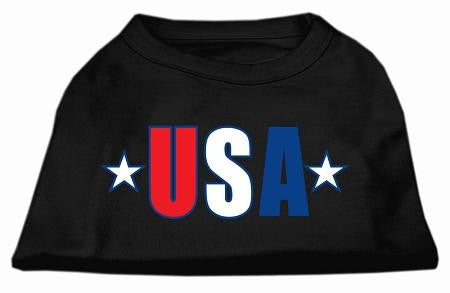 USA Star Screen Print Shirt Black  Med (12)