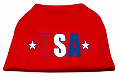 USA Star Screen Print Shirt Red Med (12)