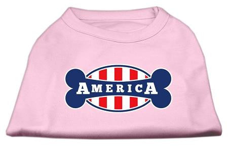 Bonely in America Screen Print Shirt Light Pink Med (12)