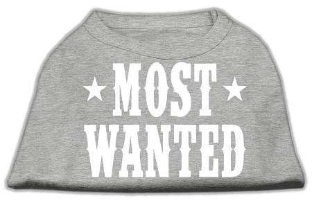 Most Wanted Screen Print Shirt Grey Lg (14)