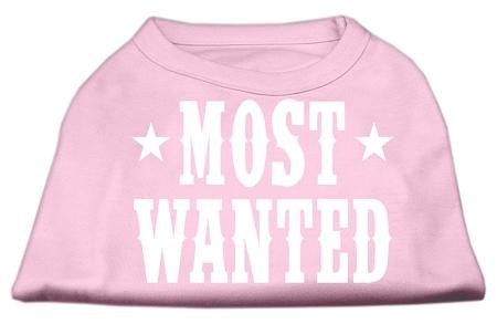 Most Wanted Screen Print Shirt Light Pink Lg (14)