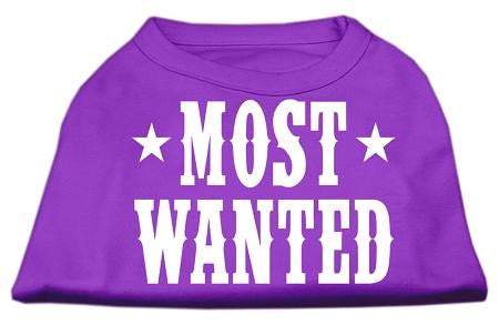 Most Wanted Screen Print Shirt Purple Lg (14)