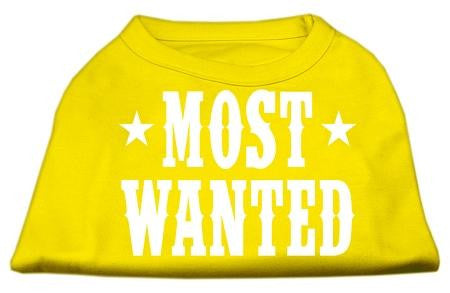 Most Wanted Screen Print Shirt Yellow Sm (10)