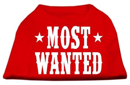 Most Wanted Screen Print Shirt Red XS (8)