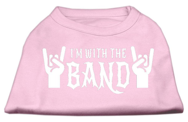 With the Band Screen Print Shirt Light Pink Lg (14)