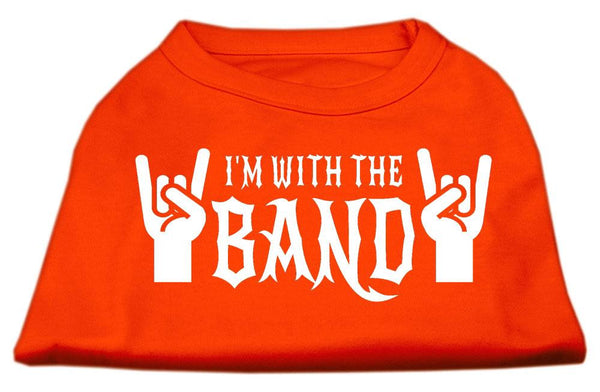 With the Band Screen Print Shirt Orange Lg (14)