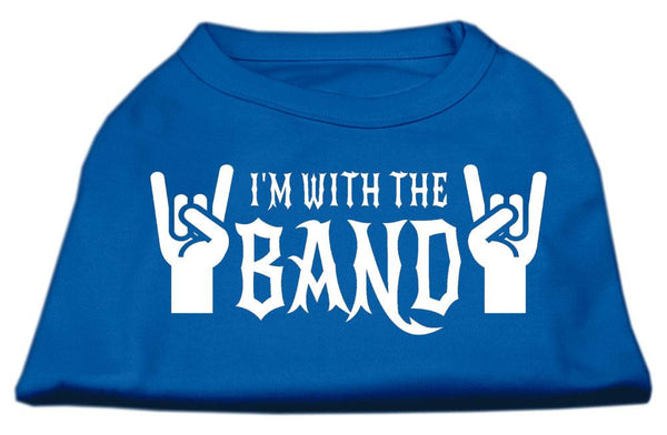 With the Band Screen Print Shirt Blue Med (12)