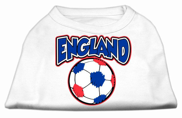 England Soccer Screen Print Shirt White XL (16)