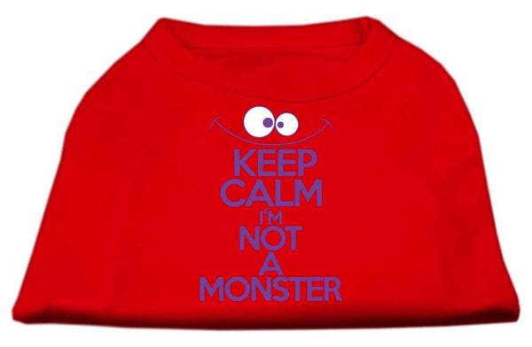 Keep Calm Screen Print Dog Shirt Red XL (16)