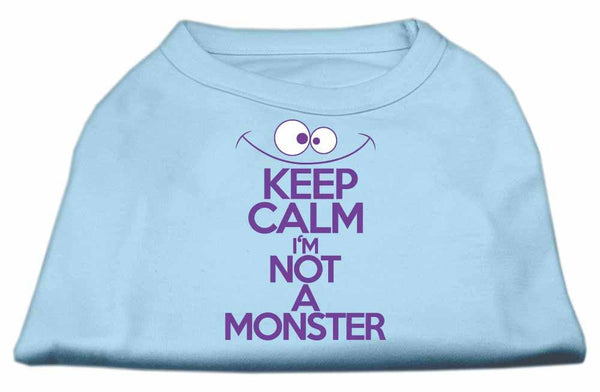 Keep Calm Screen Print Dog Shirt Baby Blue XXL (18)