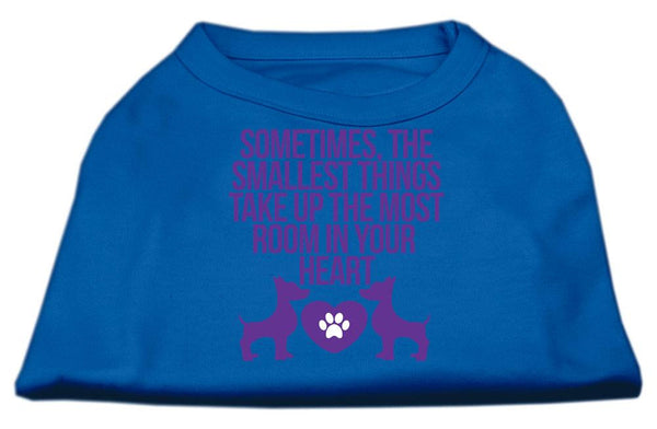 Smallest Things Screen Print Dog Shirt Blue Lg (14)