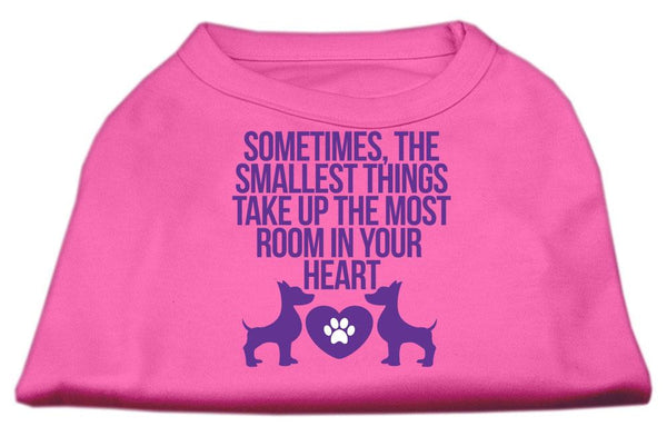 Smallest Things Screen Print Dog Shirt Bright Pink Med (12)