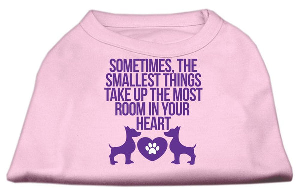 Smallest Things Screen Print Dog Shirt Light Pink Med (12)