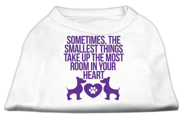 Smallest Things Screen Print Dog Shirt White Med (12)