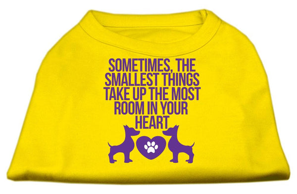 Smallest Things Screen Print Dog Shirt Yellow Sm (10)