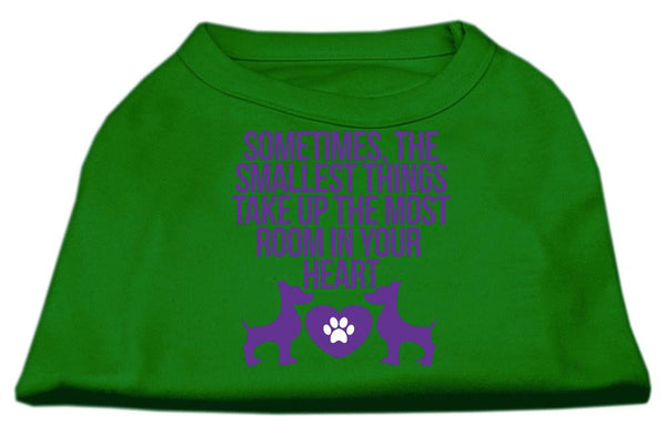 Smallest Things Screen Print Dog Shirt Green XL (16)