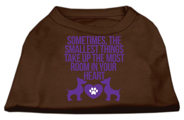 Smallest Things Screen Print Dog Shirt Brown XXXL (20)