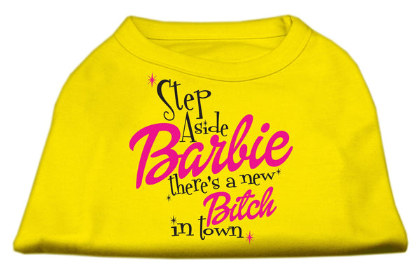 New Bitch in Town Screen Print Dog Shirt Yellow Sm (10)