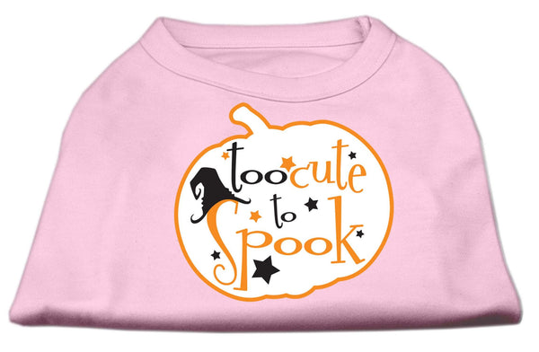 Too Cute to Spook Screen Print Dog Shirt Light Pink XXL (18)