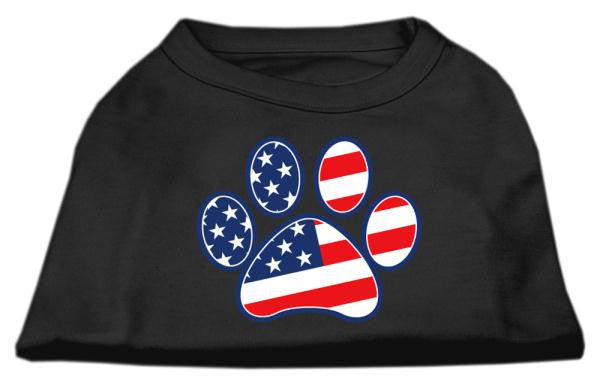 Patriotic Paw Screen Print Shirts Black M (12)