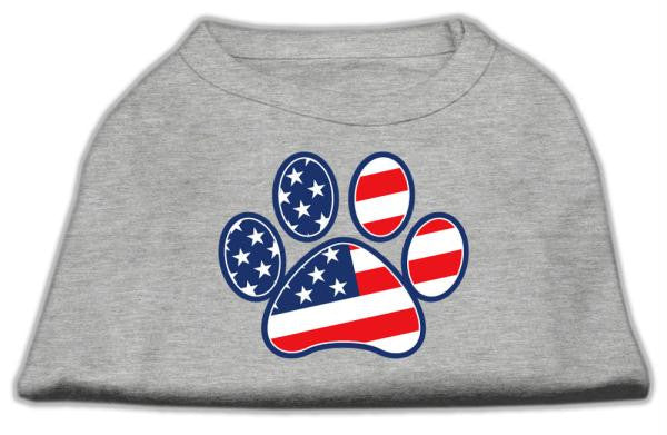 Patriotic Paw Screen Print Shirts Grey XXXL(20)