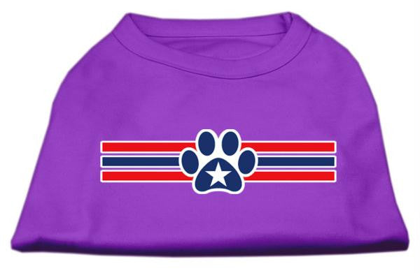 Patriotic Star Paw Screen Print Shirts Purple S (10)