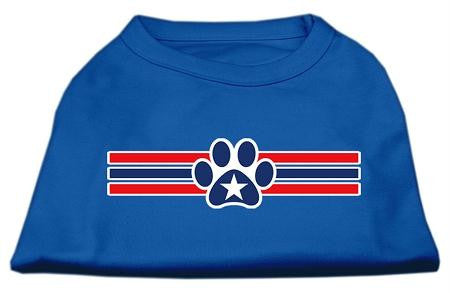 Patriotic Star Paw Screen Print Shirts Blue XXXL (20)