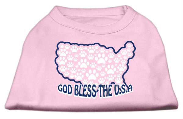 God Bless USA Screen Print Shirts Light Pink M (12)