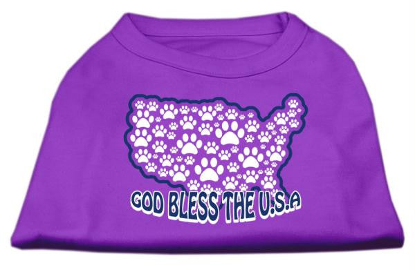 God Bless USA Screen Print Shirts Purple S (10)