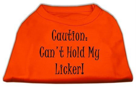 Can't Hold My Licker Screen Print Shirts Orange Med (12)