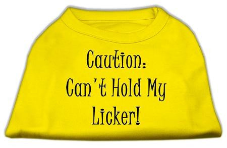 Can't Hold My Licker Screen Print Shirts Yellow Med (12)