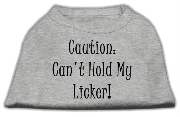 Can't Hold My Licker Screen Print Shirts Grey Sm (10)