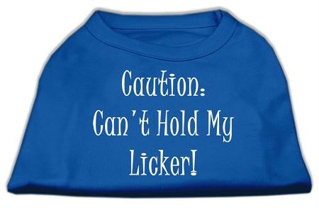 Can't Hold My Licker Screen Print Shirts Blue XS (8)