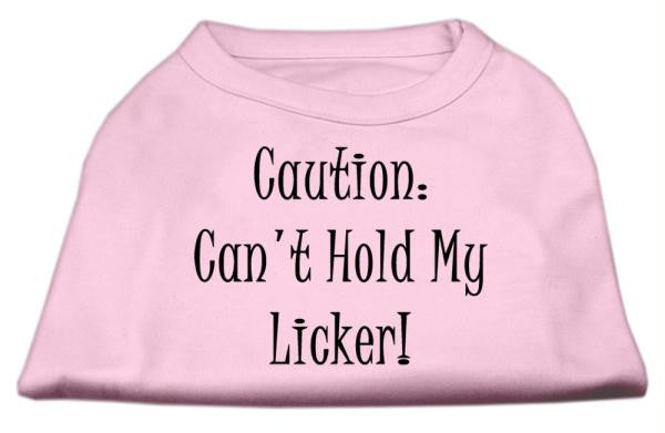 Can't Hold My Licker Screen Print Shirts Light Pink XXXL (20)