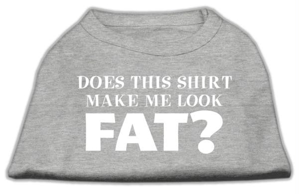 Does This Shirt Make Me Look Fat? Screen Printed Shirt Grey Sm (10)