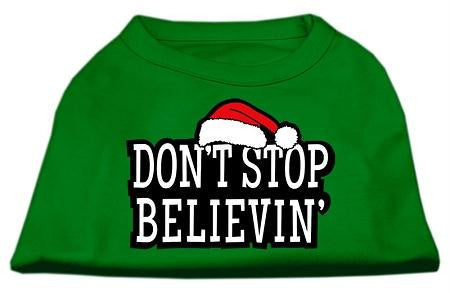 Don't Stop Believin' Screenprint Shirts Emerald Green Lg (14)