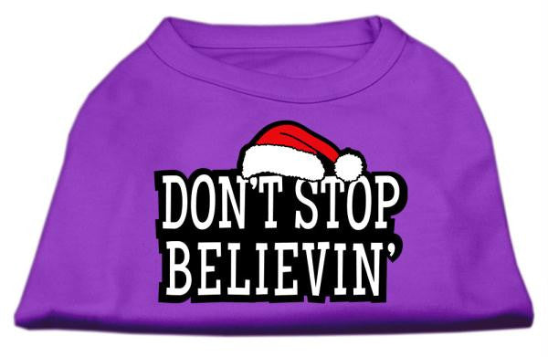 Don't Stop Believin' Screenprint Shirts Purple M (12)