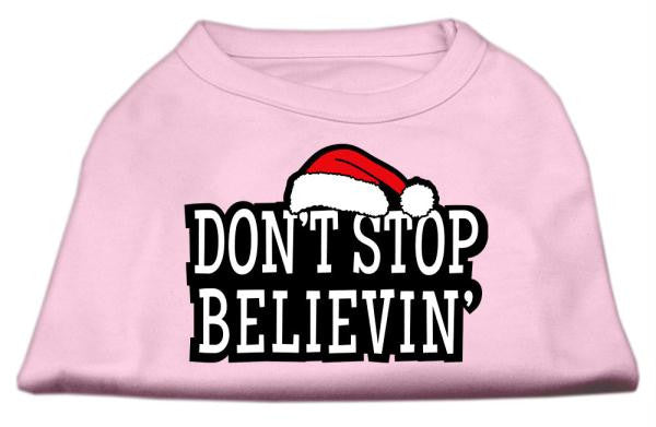 Don't Stop Believin' Screenprint Shirts Light Pink XXXL (20)